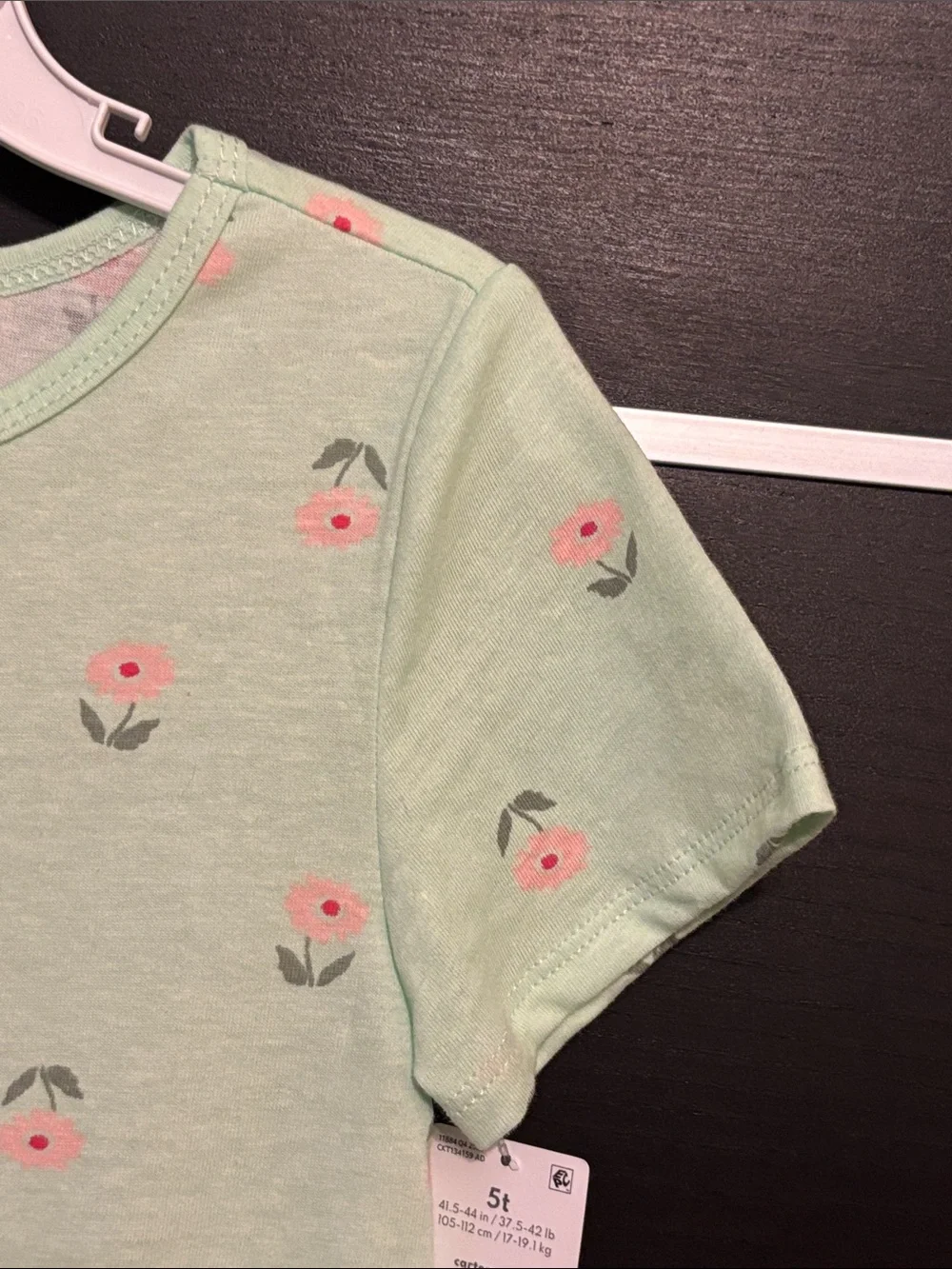 Carter's Toddler Girl's Floral Short Sleeve Dress in Green